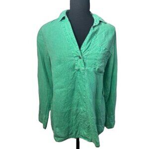 Soft Surrounding Women’s XS Long Sleeve Green Blouse